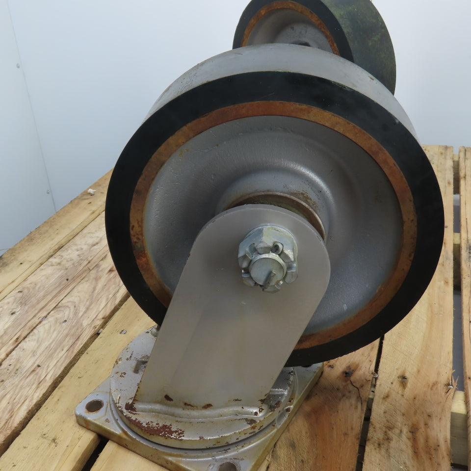 Hamilton 080105 4" x 12" Duralast Polyurethane on Cast Iron Swivel Casters Set/4