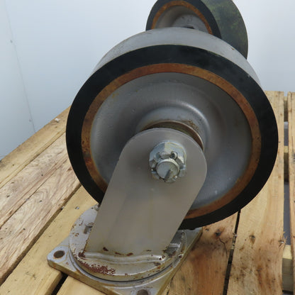 Hamilton 080105 4" x 12" Duralast Polyurethane on Cast Iron Swivel Casters Set/4