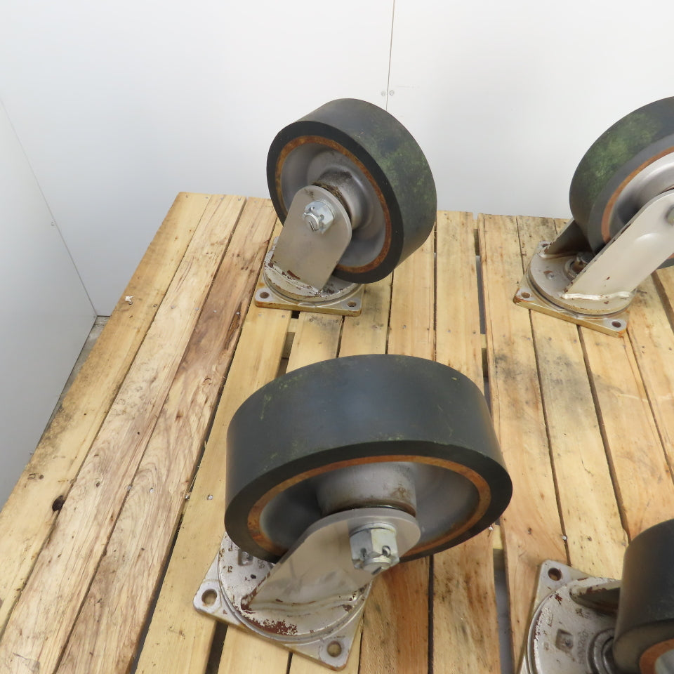 Hamilton 080105 4" x 12" Duralast Polyurethane on Cast Iron Swivel Casters Set/4