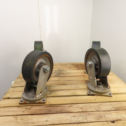 Hamilton 080105 4" x 12" Duralast Polyurethane on Cast Iron Swivel Casters Set/4