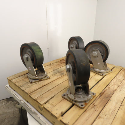 Hamilton 080105 4" x 12" Duralast Polyurethane on Cast Iron Swivel Casters Set/4