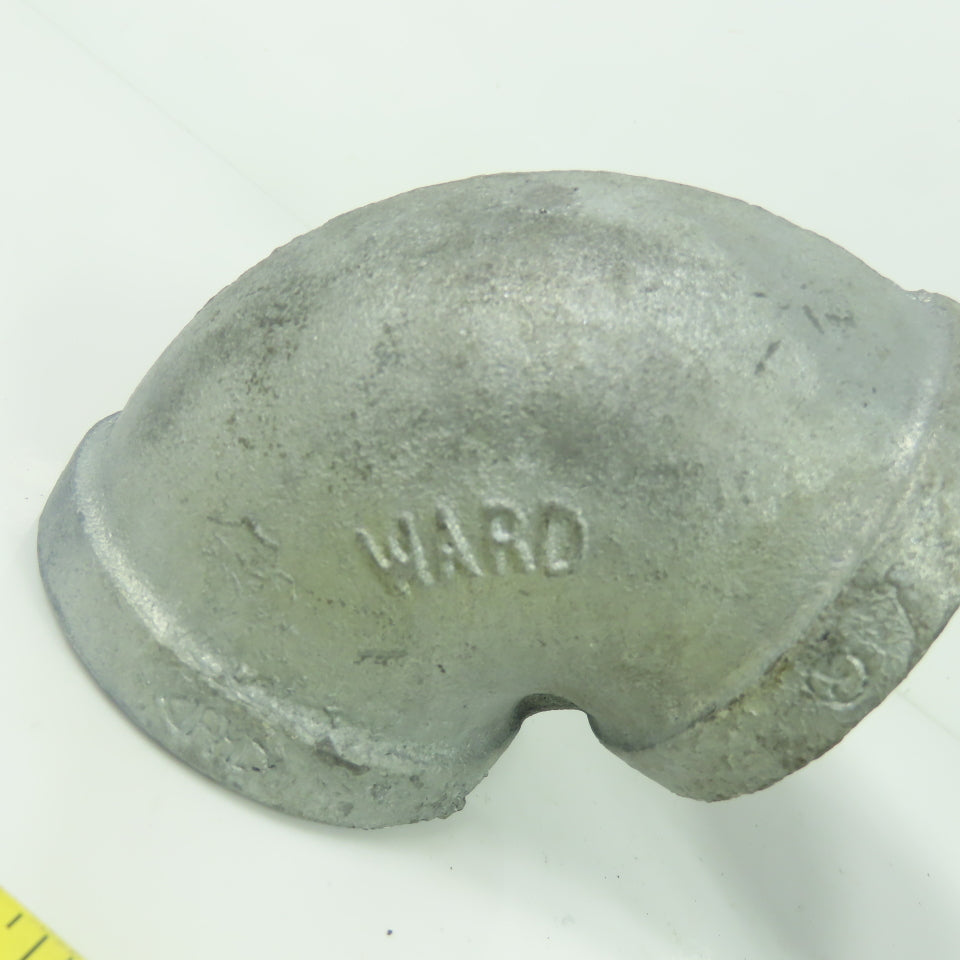 Ward 2" X 2" NPT Malleable Iron Pipe Fitting Elbow 90° Lot Of 2