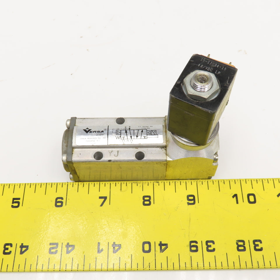 Versa Valve KSG-4332-6K-HC-3-A024 4/2 Position Single Solenoid Air Valve 48VDC