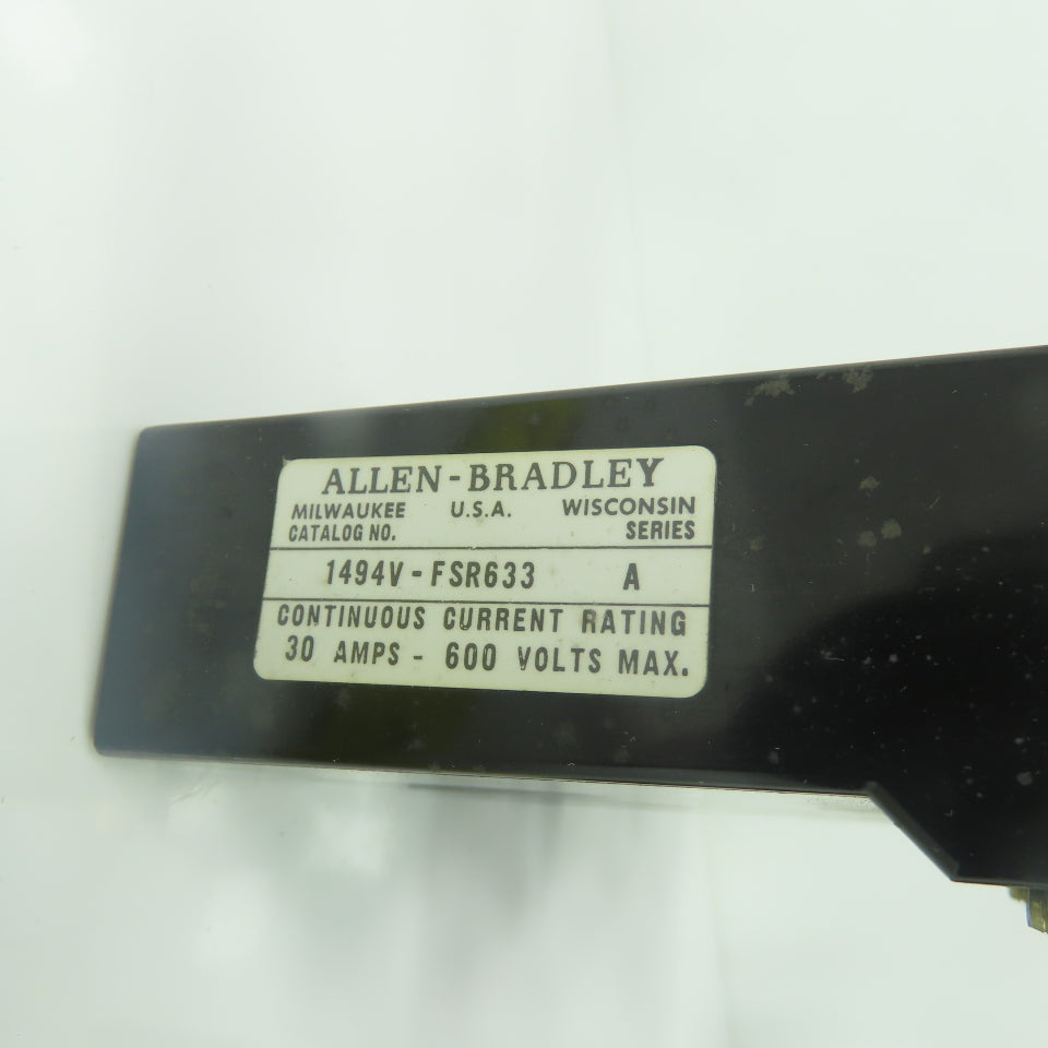 Allen Bradley 1494V-FSR633 Ser A 30A Fuse Block Holder 600V Lot Of 3