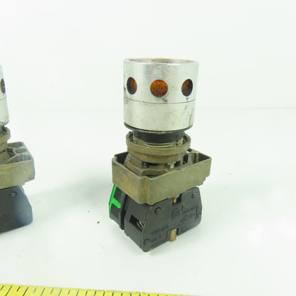 Allen Bradley Orange Illuminated Momentary Contact Push Button Lot Of 2
