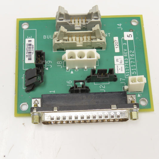 GE Healthcare 5117763 REV 3 Bulkhead Replacement Circuit Board