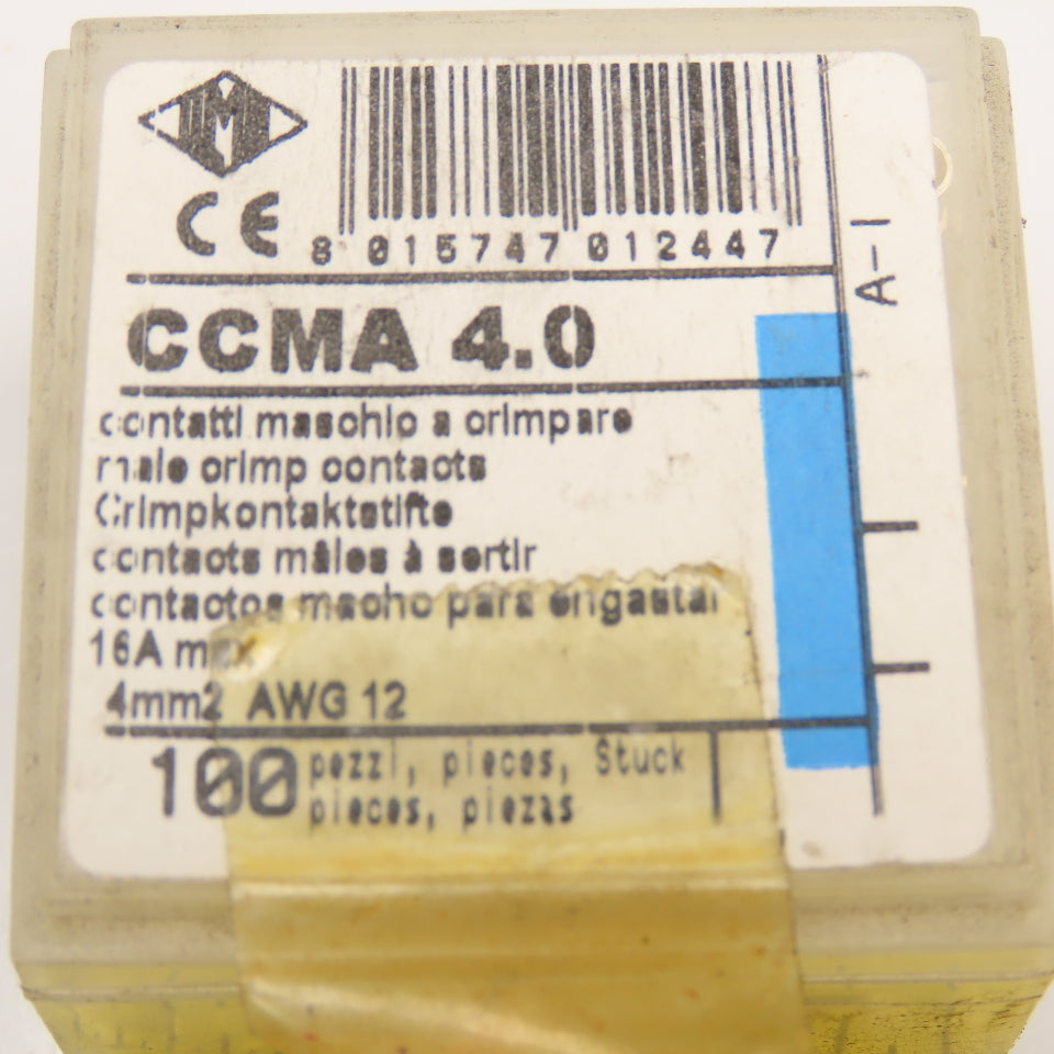 ILME CCMA 4.0 Male Crimp Contact 16A 4mm 12AWG Lot Of 100