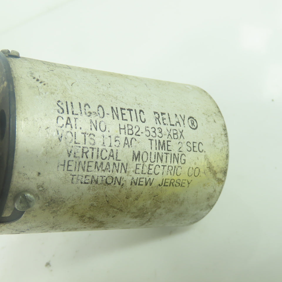 Heinemann HB2-533-XBX Silig-O-Netic Relay 115VAC 2Sec