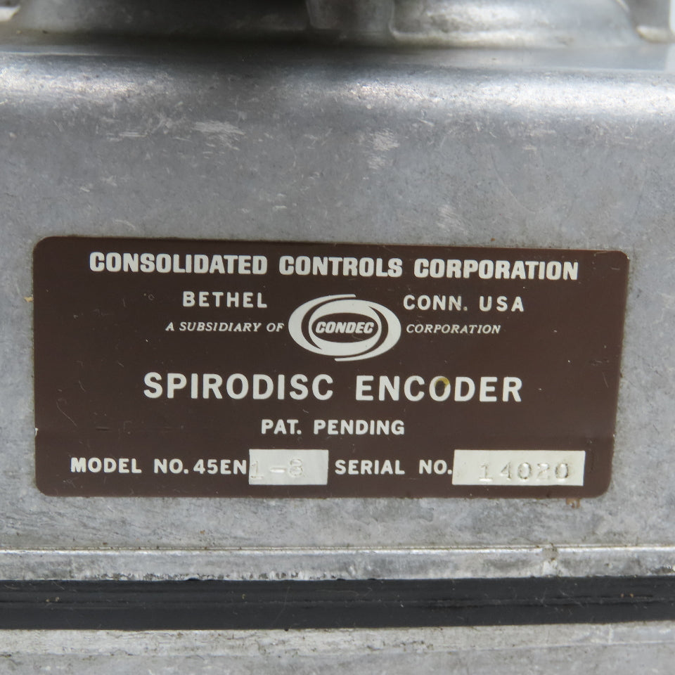 Consolidated Controls 45EN1-8 Spirodisc Encoder Parts/Repair