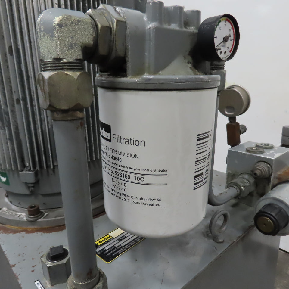 Parker H49.4SS5VPV/11 20HP 40 USG Hydraulic Power Unit 230/460V 9.4GPM 3000PSI