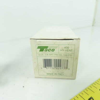 Taco 400 HY-Vent Pneumatic Air Vent 1/8" NPT 150PSI NEW