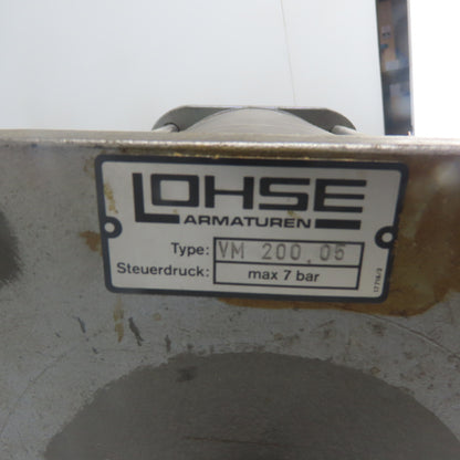 Lohse NAQP 200 Stainless Steel Reject Valves 214mm Stroke 160mm Bore