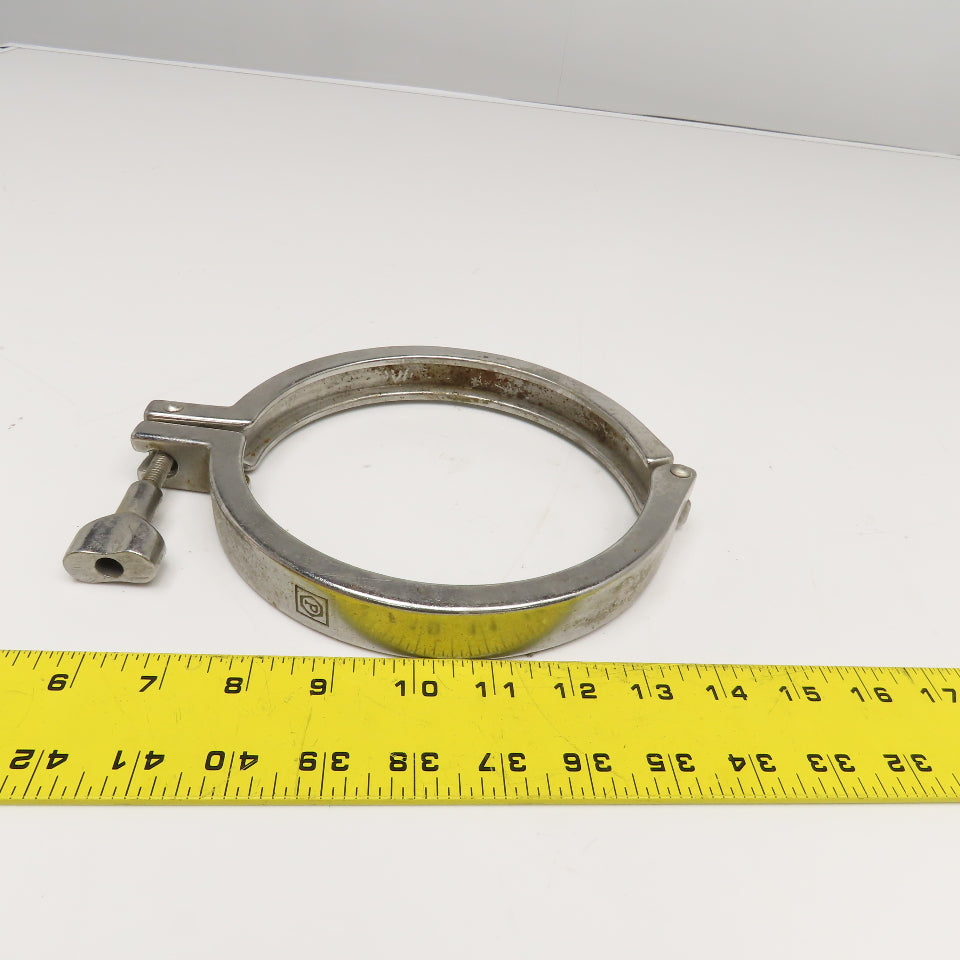 6" Stainless Steel Tri-Clamp Single Hinge Wing Nut
