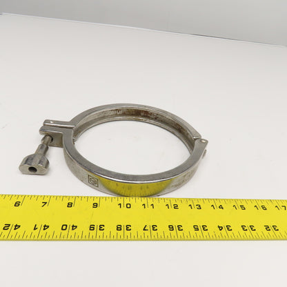 6" Stainless Steel Tri-Clamp Single Hinge Wing Nut