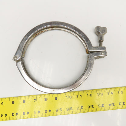 6" Stainless Steel Tri-Clamp Single Hinge Wing Nut