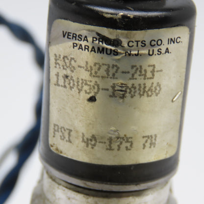 Versa KSG-4232-243-110V50-120V60 Double Solenoid Air Directional Valve 120V Coil