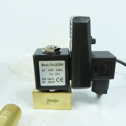 Qwork OPT-A Automatic Compressor Timed Drain Valve 1/2" 110VAC New