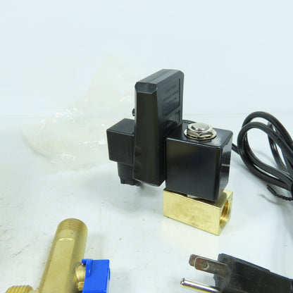 Qwork OPT-A Automatic Compressor Timed Drain Valve 1/2" 110VAC New