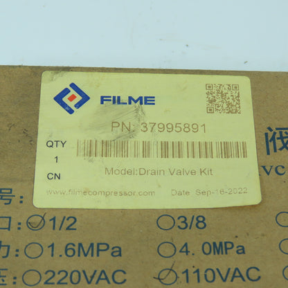 Filme 37995891 Automatic Timed Drain Valve Kit 1/2" 110VAC New