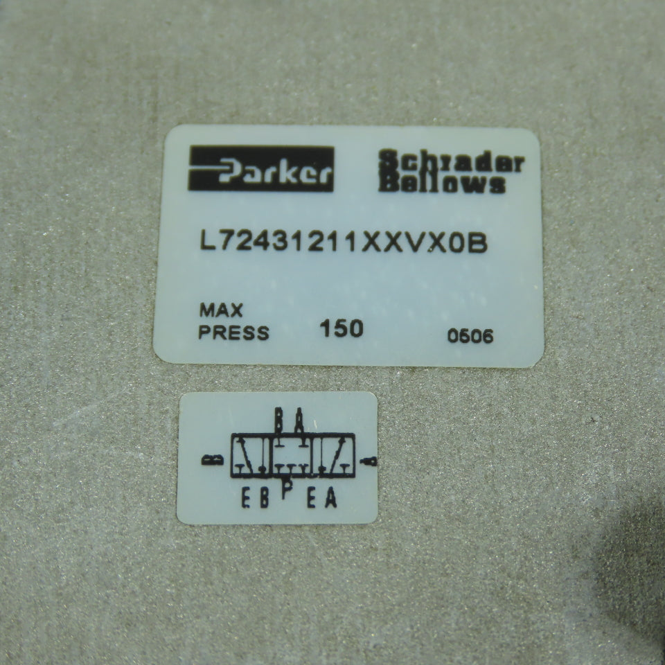 Parker Schrader L72431211XXVX0B Pneumatic Solenoid Valve 150PSI Max
