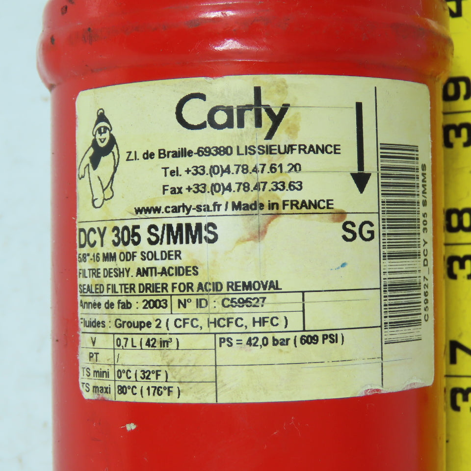 Carly DCY 305 S/MMS Sealed Filter Drier 5/8" ODF Solder 0.7 L