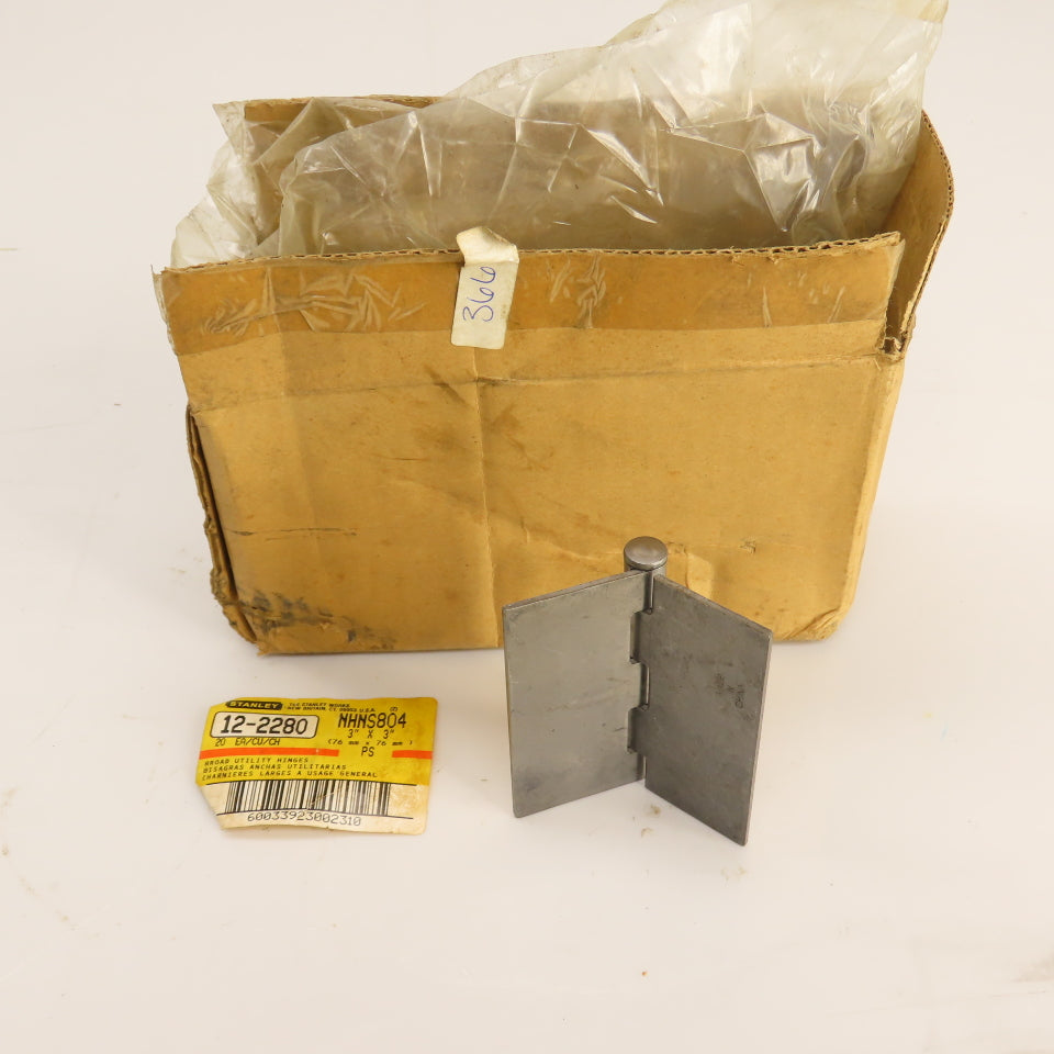Stanley 12-2280 3" x 3" Steel Broad Utility General Use Door Hinges Box Of 20