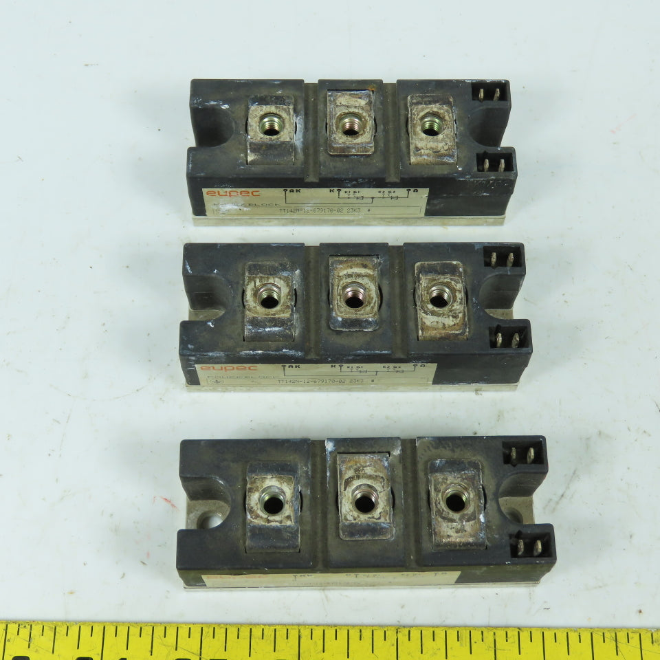 Eupec TT142N-12-679170-02 Powerblock Module IGBT Power Transistor Lot Of 3