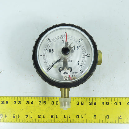 Osaka YN7000767V 45008001 0-30 PSI Pressure Gauge 0-2 kgf/cm2 W/ Adjustable Set