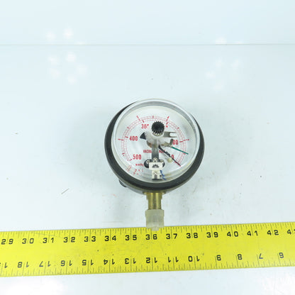 Osaka YN7000767W 04015001 0-10 PSI Pressure Gauge 0-500 mmHg W/ Adjustable Set