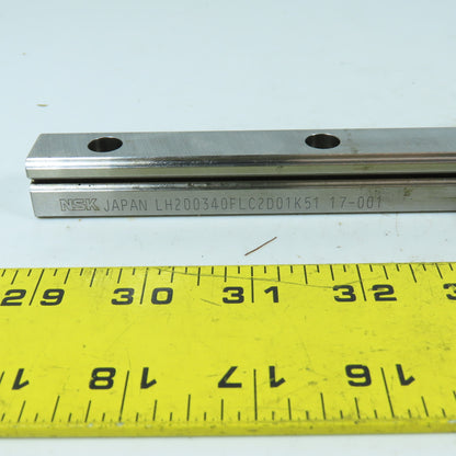 NSK LH200340FLCD01K51 20mm Profile Linear Guide Rail 340mm Long W/ 2 Bearings