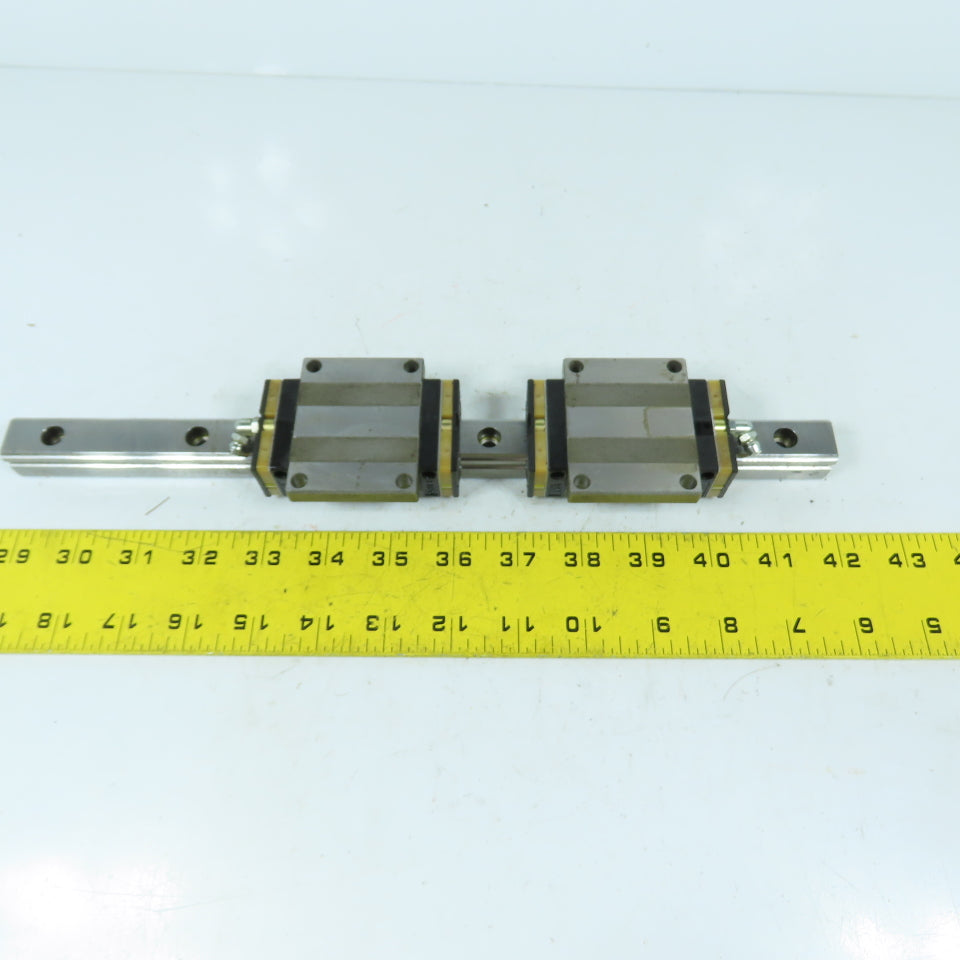 NSK LH200340FLCD01K51 20mm Profile Linear Guide Rail 340mm Long W/ 2 Bearings