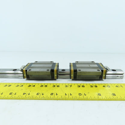 NSK LH200340FLCD01K51 20mm Profile Linear Guide Rail 340mm Long W/ 2 Bearings