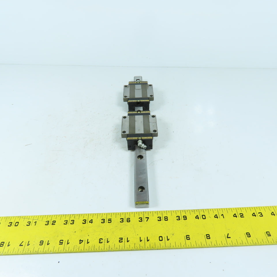 NSK LH200340FLCD01K51 20mm Profile Linear Guide Rail 340mm Long W/ 2 Bearings