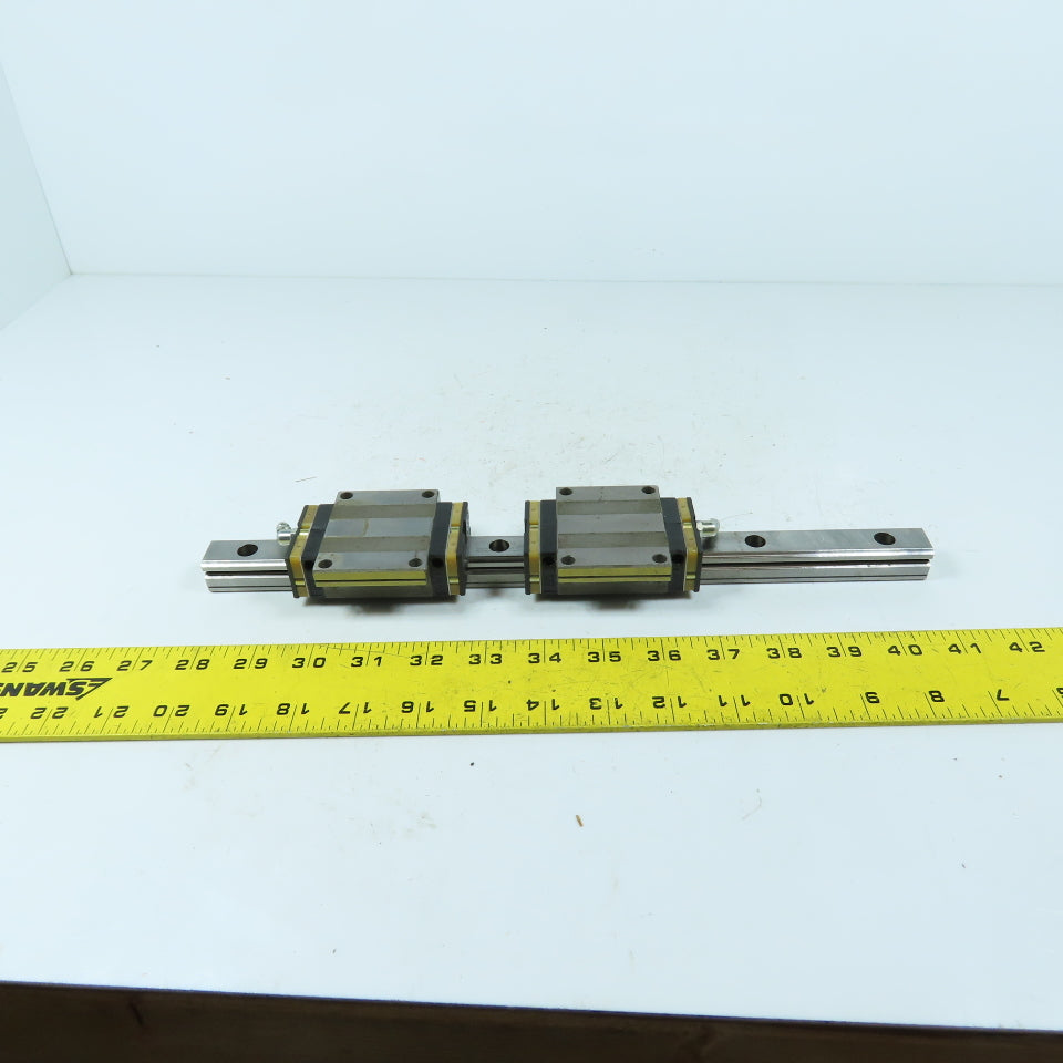NSK LH200340FLCD01K51 20mm Profile Linear Guide Rail 340mm Long W/ 2 Bearings
