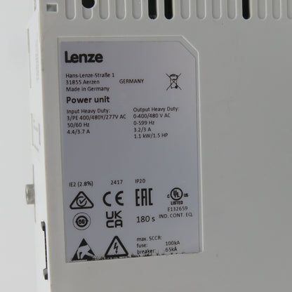 Lenze I5DAE211F10V10000S Power Unit + I5CA5G02000VA1000S & I5MADK0000000S
