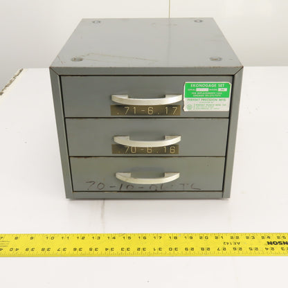Ekonogage Model DM Metric Plug Gage Set Perfekt Punch .71mm to 5.73mm