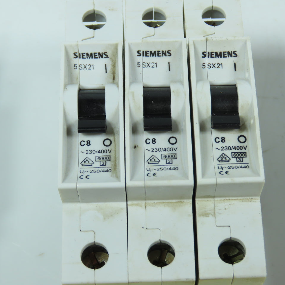 Siemens 5SX21 Misc. Amperages Circuit Breakers C13, C10, C8, C2, C1, C0.5 Lot/15