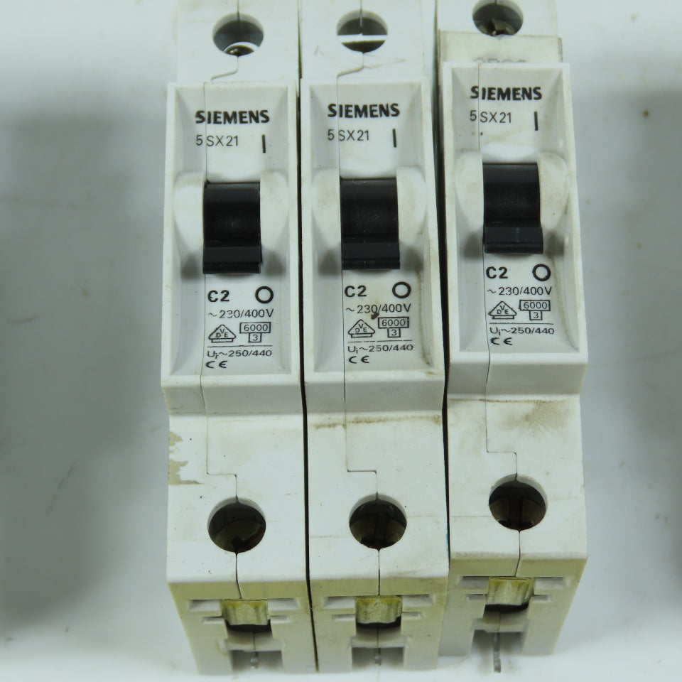 Siemens 5SX21 Misc. Amperages Circuit Breakers C13, C10, C8, C2, C1, C0.5 Lot/15