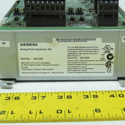 Siemens 549-209 586-516 Analog Point Expansion Module 8AI
