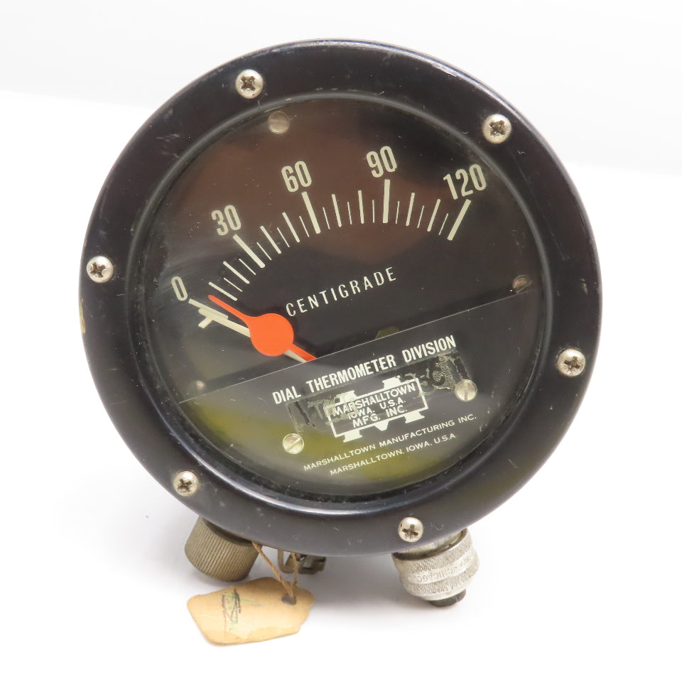Marshalltown 0-120 Centigrade C° Resettable Indicator Thermometer 5" Dial