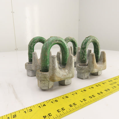 1-1/4" Heavy Duty Galvanized Wire Rope Clip Clamp Lot Of 4