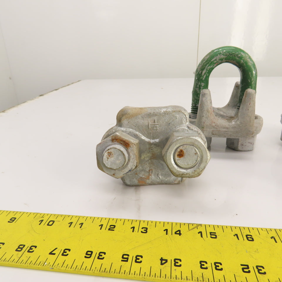 1-1/4" Heavy Duty Galvanized Wire Rope Clip Clamp Lot Of 4