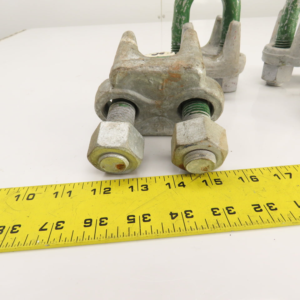 1-1/4" Heavy Duty Galvanized Wire Rope Clip Clamp Lot Of 4