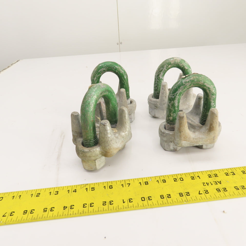 1-1/4" Heavy Duty Galvanized Wire Rope Clip Clamp Lot Of 4