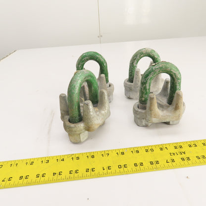 1-1/4" Heavy Duty Galvanized Wire Rope Clip Clamp Lot Of 4