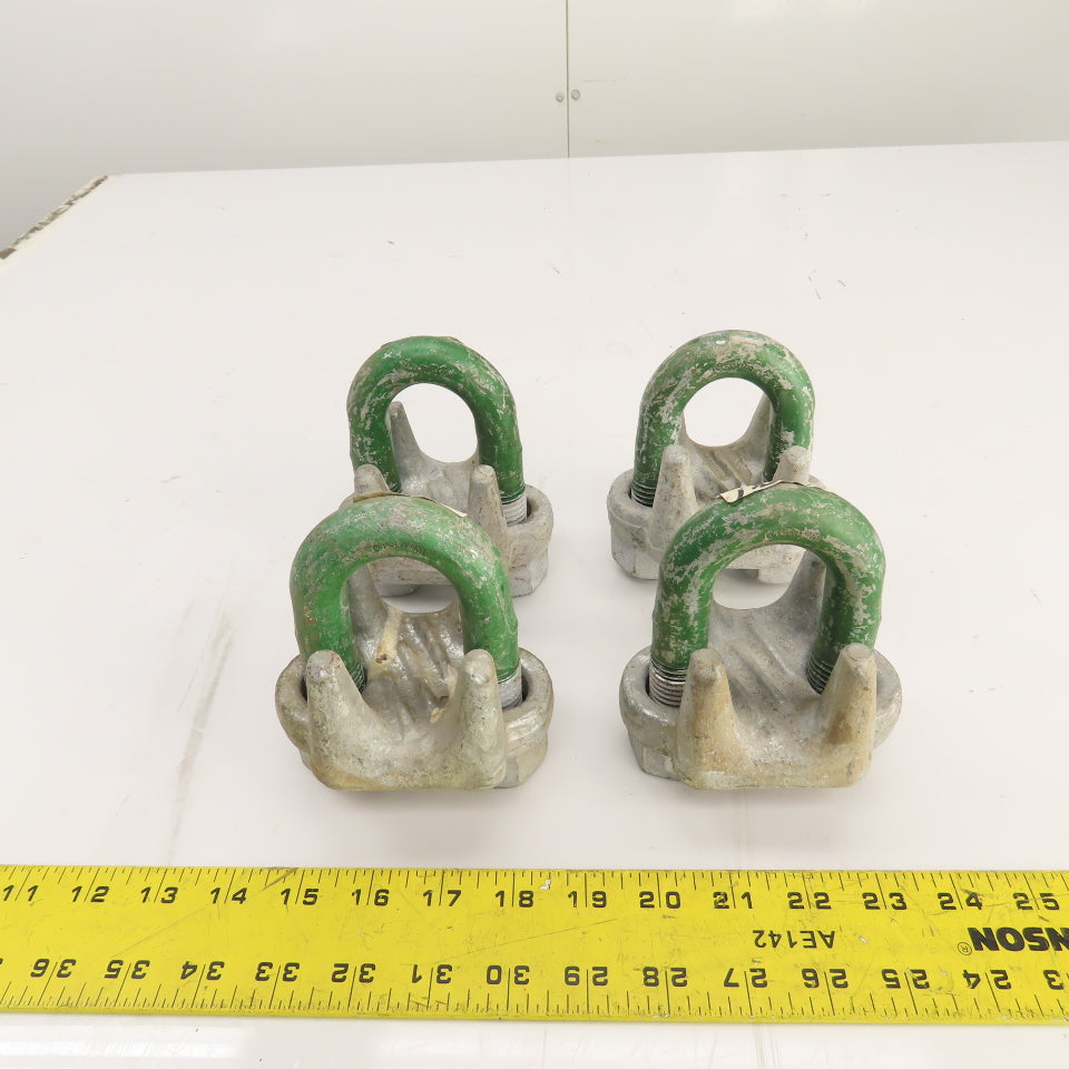 1-1/4" Heavy Duty Galvanized Wire Rope Clip Clamp Lot Of 4