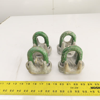 1-1/4" Heavy Duty Galvanized Wire Rope Clip Clamp Lot Of 4