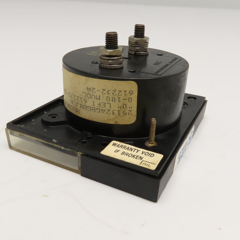 YEW 612232-2V 0-10 D-C Amperes Panel Meter 0-100MVDC