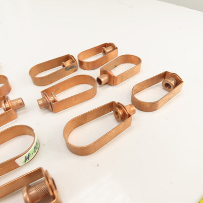 1-1/4" Copper-Plated Steel Swivel Loop Hanger 3/8-16" Thread Lot Of 18