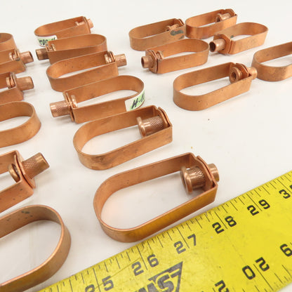 1-1/4" Copper-Plated Steel Swivel Loop Hanger 3/8-16" Thread Lot Of 18